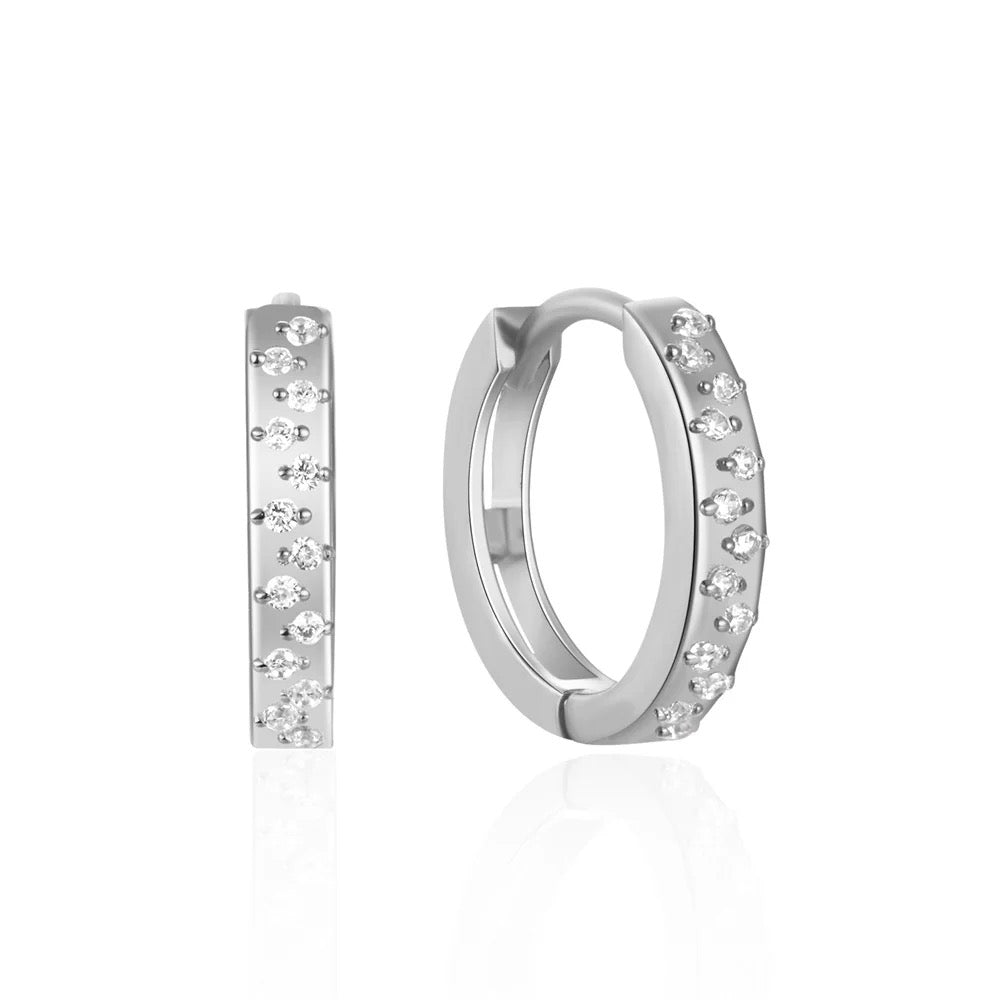 Zirconia Hoop Örhängen S925 Sterling Silver modernsweden 