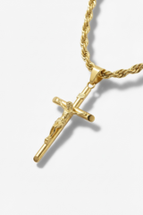 Cordell Necklace + Cross - GOLD