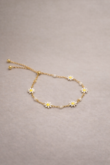 Blommor Armband - Guld
