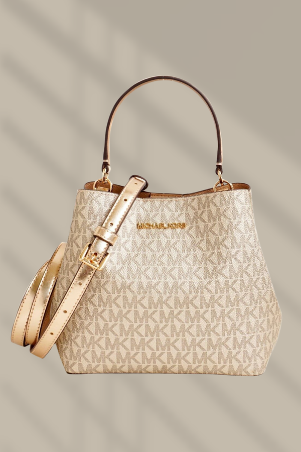 Axelväska Michael Kors PRATT Gyllene