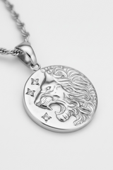 Lejon Silvermynt-hänge