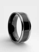 Ring silver med Svart Center