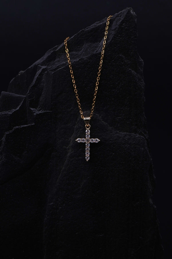 Kors Blin Halsband - GULD - ModernSweden 