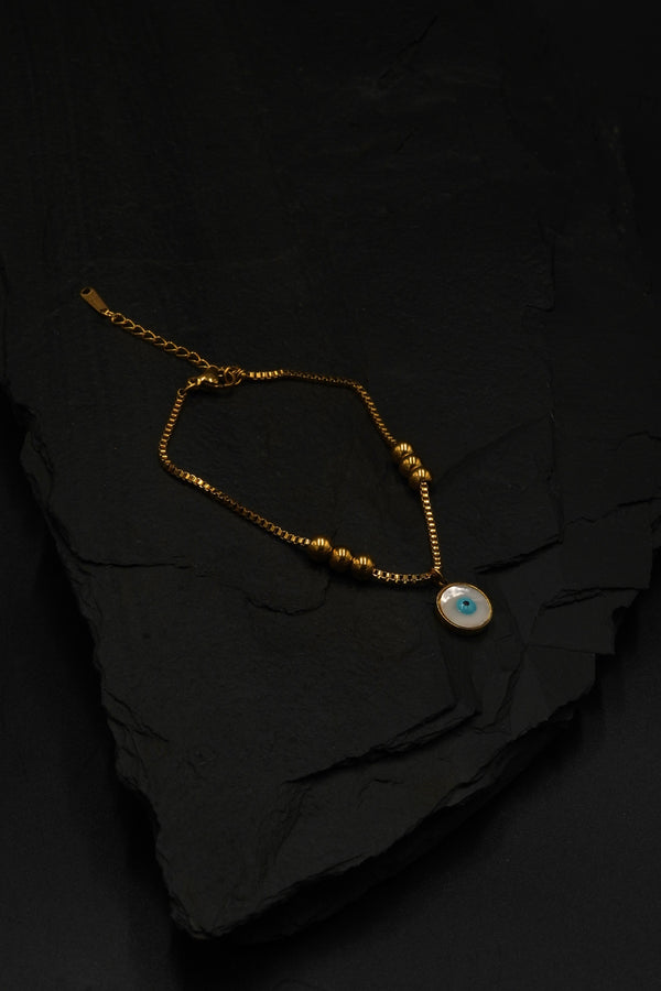 öga Armband Guld