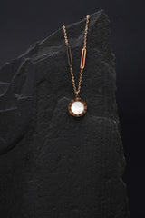 White Halsband Roseguld