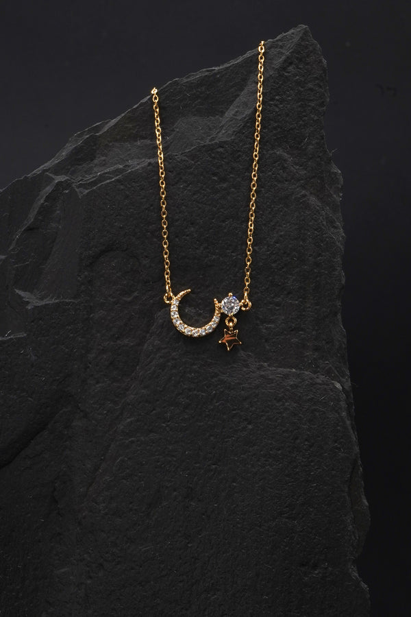Moon necklace II Gold