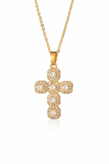 Kors halsband Dam - Guld