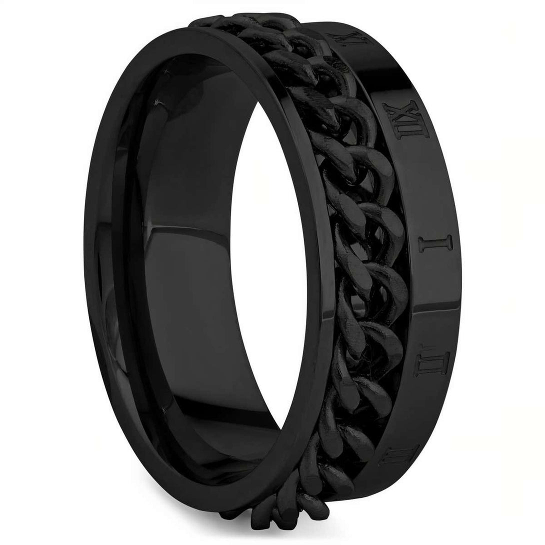 Svart Maskulin Ring modernsweden